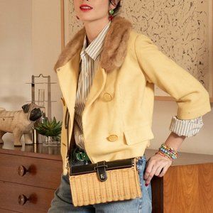 Frances Valentine Betsy Wicker Basket Bag